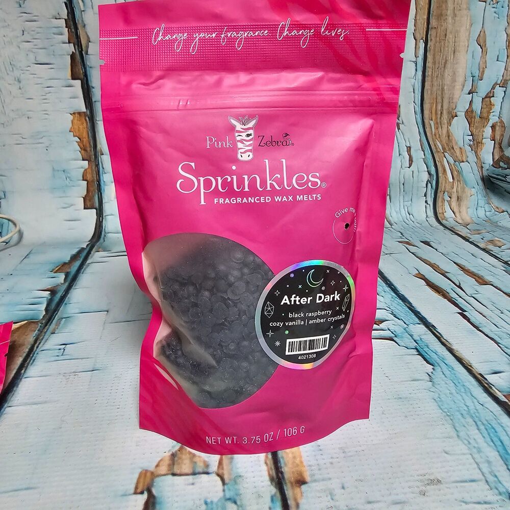 Pink Zebra Sprinkles After Dark Fragranced Wax Melts 3.75 oz New Sealed